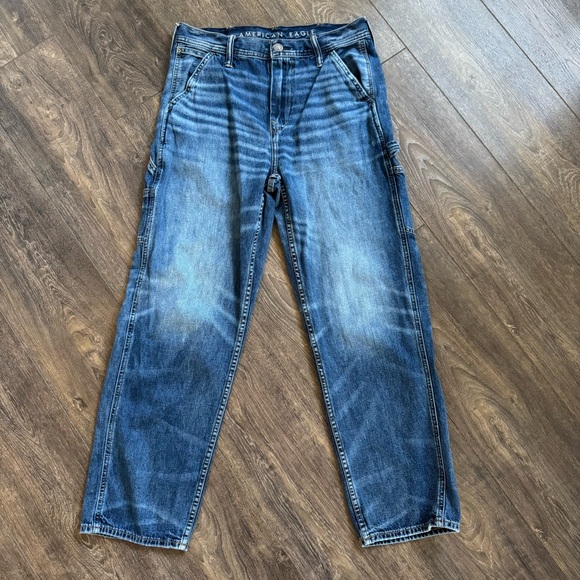 Men’s American Eagle AE Flex Baggy Loose Fit Carpenter Pants Jeans Size 30x32 - Picture 7 of 12